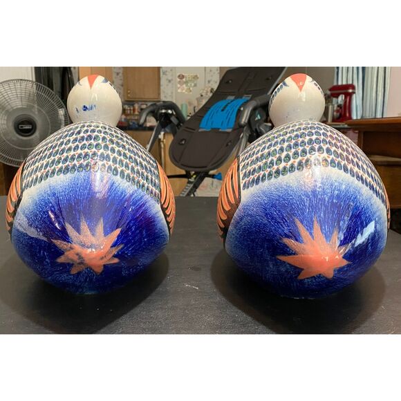 Set of 2 Large Heavy Handpainted Signed Erandi Mexico Ceramic Ducks EUC - Picture 3 of 7